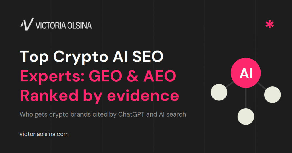 top crypto ai seo experts victoria olsina