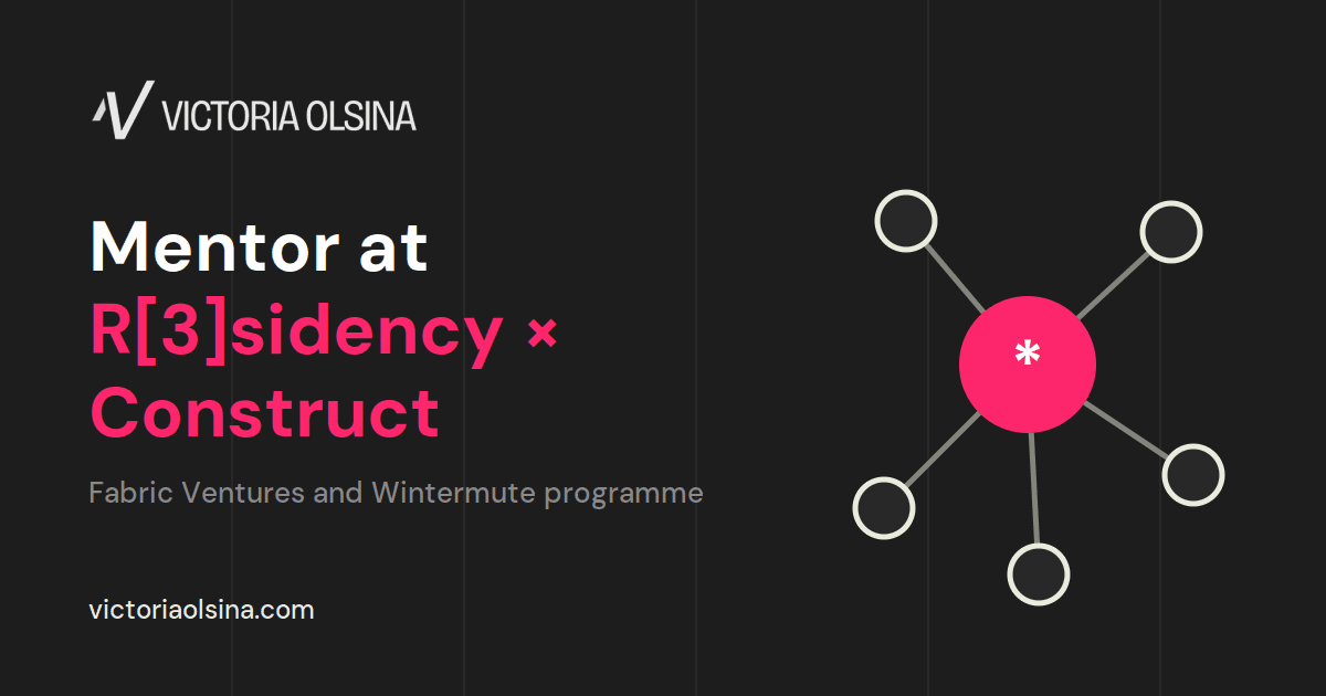Victoria Olsina, mentor at R[3]sidency x Construct